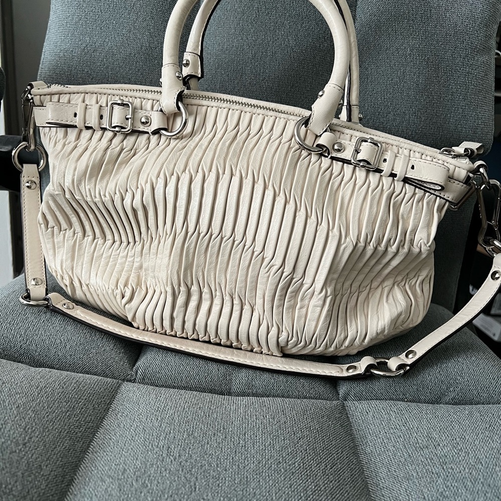 Coach Madison Sophia Gathered Leather Satchel shoulder Bag Purse - Picture 5 of 13